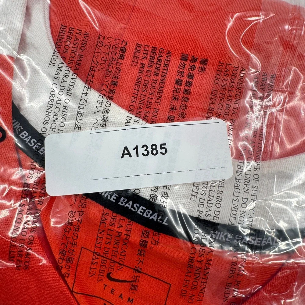 Nike Global Tech Ops Baseball Jersey Orange XL BQ5508-821‎ Nike Employee Shirt